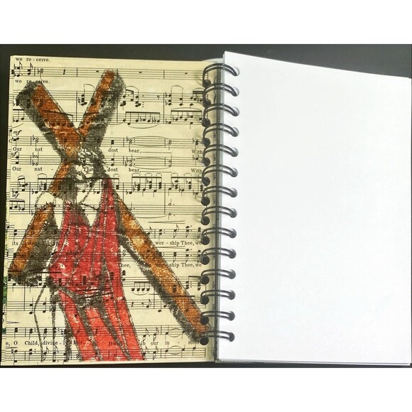 Journal Unique Jesus Designs Handmade Upcycled Spiral Notebook 200 Pages - Picture 2 of 5